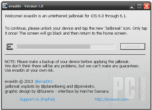 השלמת תהליך הפריצה - כניסה אל אפליקציית Jailbreak בפלאפון שלכם.