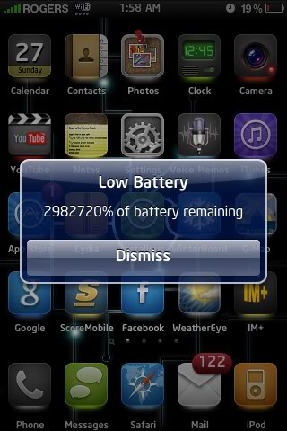 Low Battary warning