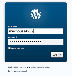 בתמונה: התחברות למערכת ניהול תוכן WP